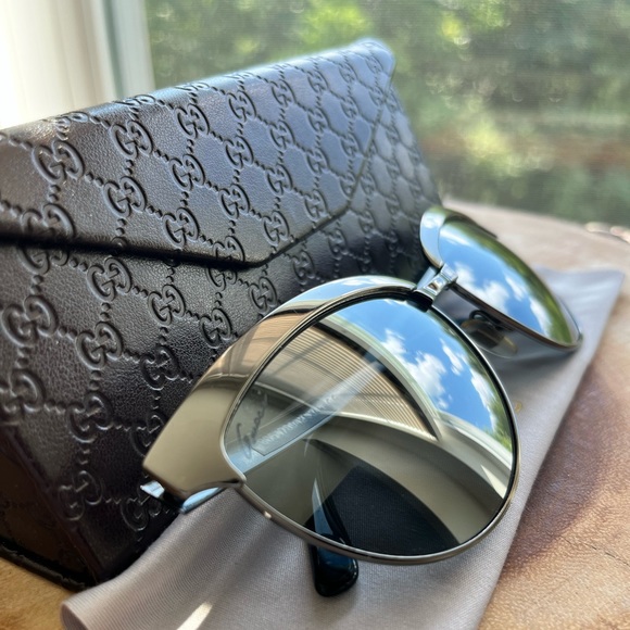 GUCCI gg 4249/s mirrored cat eye sunglasses - Picture 2 of 7